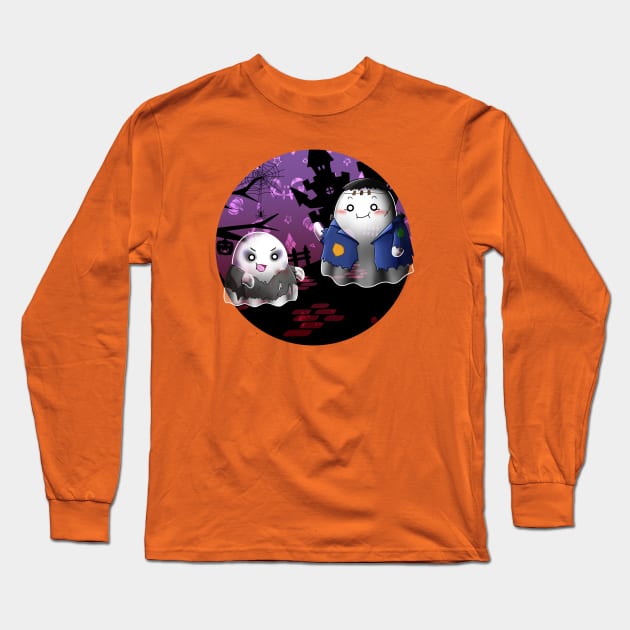 Kawaii Ghosts - Two Zombies ready to scare Long Sleeve T-Shirt by Chiisa